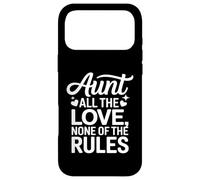 Citation « Aunt All The Love None of The Rules » Coque pour iPhone 17 Pro Max