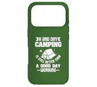 Citation Bad Day Camping Better Than Work Nature Lover Coque pour iPhone 17 Pro
