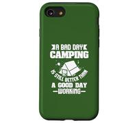 Citation Bad Day Camping Better Than Work Nature Lover Coque pour iPhone SE (2020) / 7/8