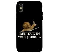 Citation « Believe in Your Journey Law of Attraction » Coque pour iPhone X/XS