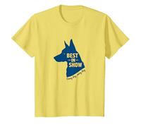 Citation Best in Show Dog Lover Citation Pet Celebration T-Shirt, Enfant, Citron, 10 Ans