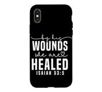 Citation biblique inspirante Isaïe 53:5 Coque pour iPhone X/XS