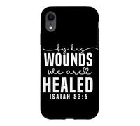 Citation biblique inspirante Isaïe 53:5 Coque pour iPhone XR