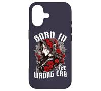 Citation « Born in The Wrong Era » Vintage Gothique Gothique féminin Coque pour iPhone 17