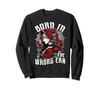 Citation « Born in The Wrong Era » Vintage Gothique Gothique féminin Sweatshirt