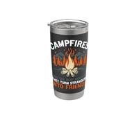 Citation Campfires Make The Best Memories Camping Friends Gobelet isotherme en acier inoxydable double paroi