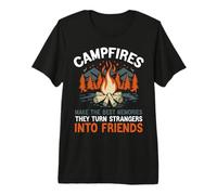Citation Campfires Make The Best Memories Camping Friends T-Shirt Haut de Gamme