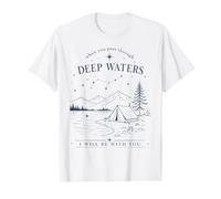 Citation Camping Nuit Montagne lac étoiles Nature scène T-Shirt Graphique avec Valeur