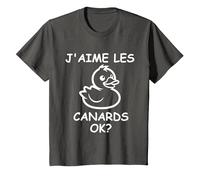 Citation Canard Enfant Humour Canard J'aime Les Canards T-Shirt, Enfant, Asphalte, 12 Ans
