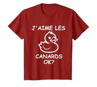 Citation Canard Enfant Humour Canard J'aime Les Canards T-Shirt, Enfant, Canneberge, 10 Ans