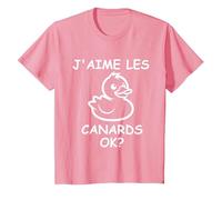 Citation Canard Enfant Humour Canard J'aime Les Canards T-Shirt, Enfant, Rose, 6 Ans