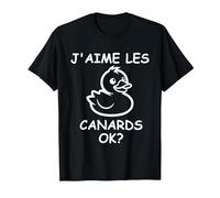 Citation Canard Enfant Humour Canard J'aime Les Canards T-Shirt, Homme, Noir, L