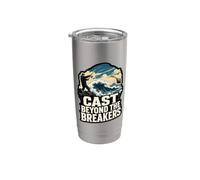 Citation « Cast Beyond that Breakers Fishing Ambition » Gobelet isotherme en acier inoxydable double paroi
