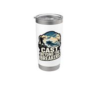 Citation « Cast Beyond that Breakers Fishing Ambition » Gobelet isotherme en acier inoxydable double paroi