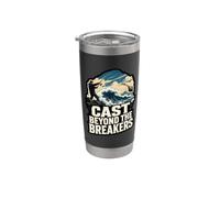 Citation « Cast Beyond that Breakers Fishing Ambition » Gobelet isotherme en acier inoxydable double paroi