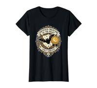 Citation certifiée Creature of The Night Bat Enthusiast Mom Dad T-Shirt Graphique avec Valeur, Femme, Noir, S