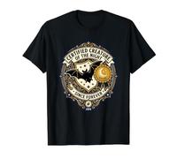 Citation certifiée Creature of The Night Bat Enthusiast Mom Dad T-Shirt Graphique avec Valeur, Homme, Noir, L