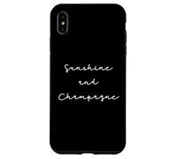 Citation Champagne Humour Sunshine and Champagne Coque pour iPhone XS Max