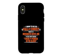 Citation chrétienne Amusante « Full of Christ Mosquito Bites » Coque pour iPhone X/XS