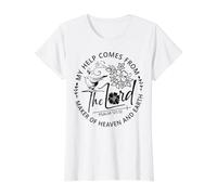 Citation chrétienne : Dieu Religieux Mon Aide Vient du Seigneur T-Shirt Graphique avec Valeur