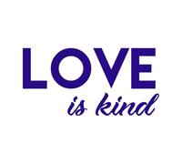 citation chrétienne l'amour est bon Stickers gravés 47.6x95.9cm Plusieurs tailles disponibles Bleu foncé