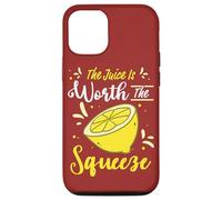 Citation Citron Citrus The Juice is Worth The Squeeze Limonade Coque pour iPhone 12/12 Pro