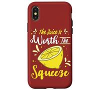 Citation Citron Citrus The Juice is Worth The Squeeze Limonade Coque pour iPhone X/XS