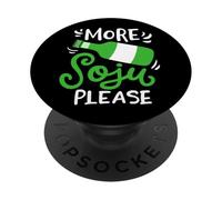 Citation coréenne Amusante sur Le Soju à Boire dans Un Bar coréen, fête et Vie Nocturne PopSockets PopGrip Adhésif