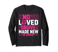 Citation croisée Known Loved Forgiven Made New in Christ Faith Manche Longue
