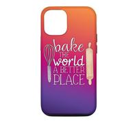 Citation Cute Bake The World a Better Place Coque pour iPhone 12/12 Pro