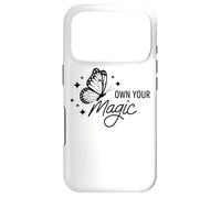 Citation d'affirmation Own Your Magic Butterfly Coque pour iPhone 17 Pro