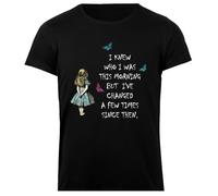 Citation d'Alice au Pays des Merveilles T-Shirt Femme Basic Coton Noir Basic Cotton Black Women's T-Shirt