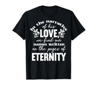 Citation d'amour éternelle en Typographie Florale T-Shirt