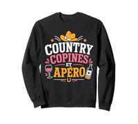 Citation Danse Fille Humour apéro copines Country Sweatshirt
