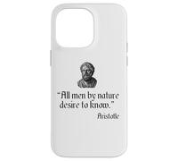 Citation d'Aristote All Men by Nature Desire to Know Philosophy Coque pour iPhone 14 Pro Max