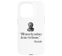 Citation d'Aristote All Men by Nature Desire to Know Philosophy Coque pour iPhone 15 Pro