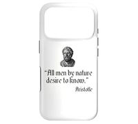 Citation d'Aristote All Men by Nature Desire to Know Philosophy Coque pour iPhone 17 Pro