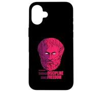 Citation d'Aristote Through Discipline Comes Freedom Philosopher Coque pour iPhone 16 Plus