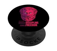 Citation d'Aristote Through Discipline Comes Freedom Philosopher PopSockets PopGrip Adhésif