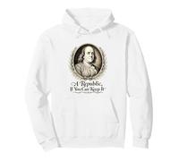 Citation de Ben Franklin « A Republic If You Can Keep It » Sweat à Capuche