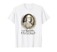 Citation de Ben Franklin « A Republic If You Can Keep It » T-Shirt