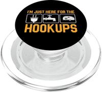Citation de Camping RV I'm Just Here for The Hookups Funny Camper PopSockets PopGrip pour MagSafe