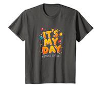 Citation de célébration Festive It's My Day Edition T-Shirt, Enfant, Asphalte, 2 Ans