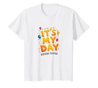 Citation de célébration Festive It's My Day Edition T-Shirt, Enfant, Blanc, 2 Ans
