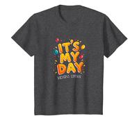 Citation de célébration Festive It's My Day Edition T-Shirt, Enfant, Chiné Foncé, 2 Ans