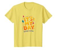 Citation de célébration Festive It's My Day Edition T-Shirt, Enfant, Citron, 6 Ans