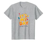 Citation de célébration Festive It's My Day Edition T-Shirt, Enfant, Gris Chiné, 2 Ans