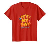 Citation de célébration Festive It's My Day Edition T-Shirt, Enfant, Rouge, 2 Ans