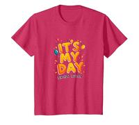 Citation de célébration Festive It's My Day Edition T-Shirt, Enfant, Rouge chiné, 2 Ans
