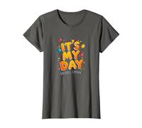 Citation de célébration Festive It's My Day Edition T-Shirt, Femme, Asphalte, XS